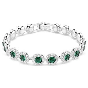 NWOT Swarovski Pavé Tennis Bracelet with Green and Silver Crystal Accents